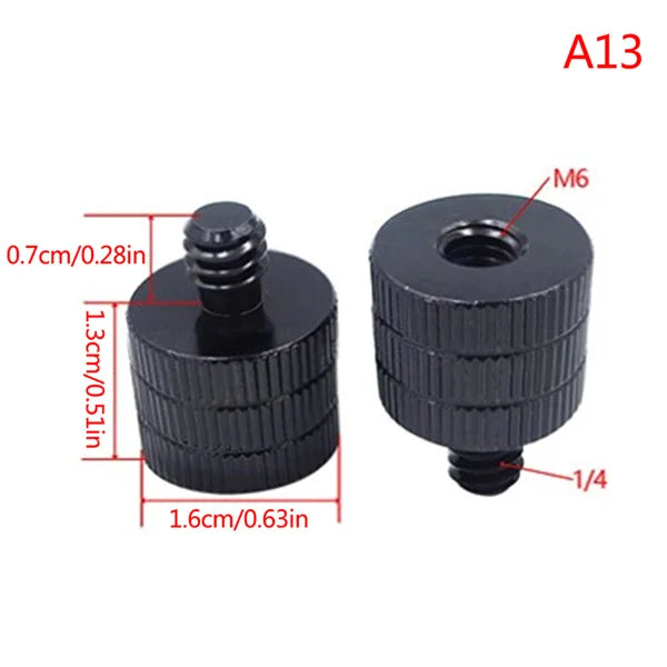 1/4 to M4 M5 M6 M8 M10 Conversion Screw 3/8" Male to Female Thread Screw Mount Converter Standard 1/4 Mount Adapter Screw
