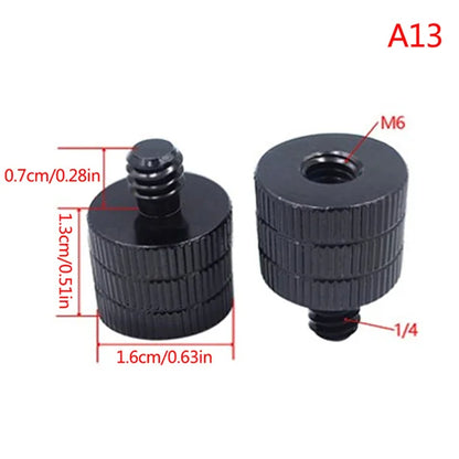 1/4 to M4 M5 M6 M8 M10 Conversion Screw 3/8" Male to Female Thread Screw Mount Converter Standard 1/4 Mount Adapter Screw