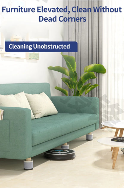 Stackable Furniture Heightening Foot Pads: Table Leg Pads, Coffee Table & Cabinet Base Risers, Bed Leg Heightening Pads