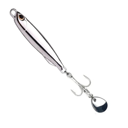 1Pc, Electroplated Lron Plate Rod Metal Fishing Bait, 60g 40g 30g 20g, Portable Fishing Lure, Sharp Hoops Tip, Spinning Tackle Tool