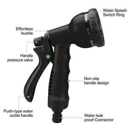 Garden Water Hose Expandable Double Metal Connector High Pressure PVC Reel Magic Water Pipes for Garden Farm Irrigation Car Wash
