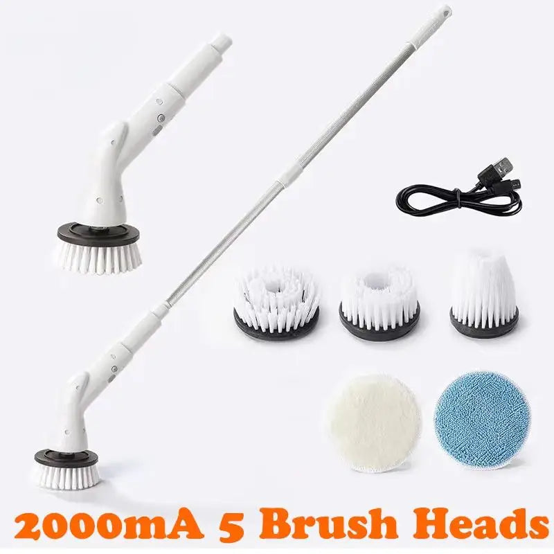 2000mAh, 6-in-1 Electric Cleaning Brush, Wireless Intelligence Rotary Cleaning Brush, Shower Clean Brush, Kitchen Bathroom, MIJIA
