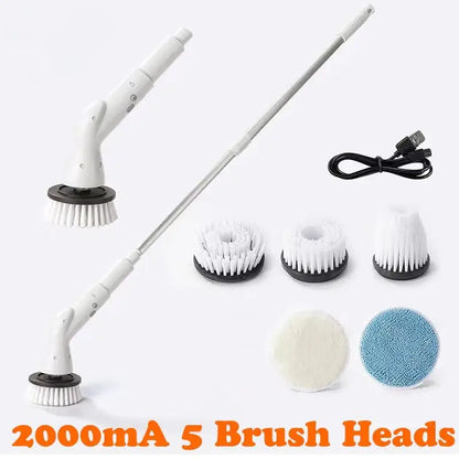 2000mAh, 6-in-1 Electric Cleaning Brush, Wireless Intelligence Rotary Cleaning Brush, Shower Clean Brush, Kitchen Bathroom, MIJIA