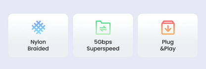 USB C to Micro B 3.0 Cable, 5Gbps 3A, Fast Data Sync Cord For Macbook Hard Drive Disk HDD, SSD Case USB Type C Micro B Cable ,UGREEN