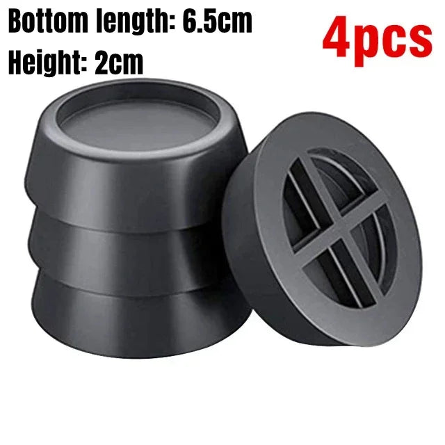 4Pcs, Anti Vibration Feet Pads, Rubber Legs, Slipstop, Silent Skid Raiser Mat for Washing Machine, Support Dampers, Stand Accessories