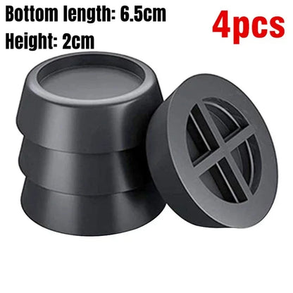 4Pcs, Anti Vibration Feet Pads, Rubber Legs, Slipstop, Silent Skid Raiser Mat for Washing Machine, Support Dampers, Stand Accessories