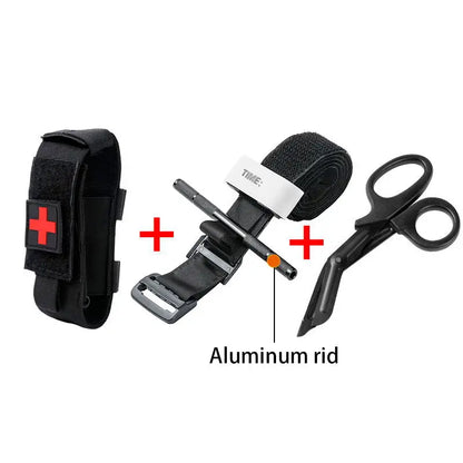 First Aid Kit Tourniquet Molle Survival Set Pouch Nursing Holder Scissors Bag Outdoor Equipment