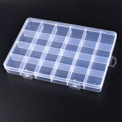 Plastic Transparent Storage Box Jewelry Beads Container Jewelry Tools Accessories Box Small Items Sundries Organizer Case