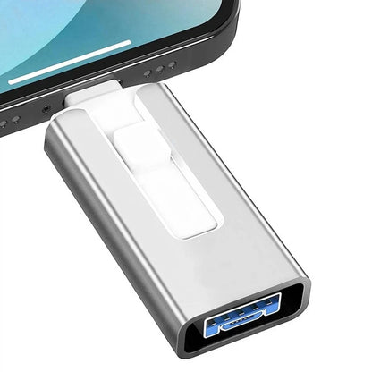 New 4 in1 512GB 256GB for iPhone USB 3.0 Flash Drive 2TB 1TB Android TYPE-C PenDrive Mobile Micro USB Memory Stick Drive