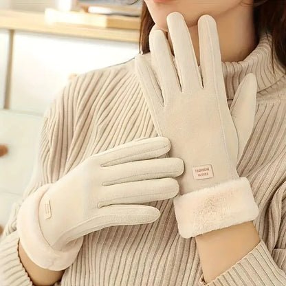 Women's Winter Warm Touchscreen Gloves, Plush Lined Thick Outdoor Leisure Protection