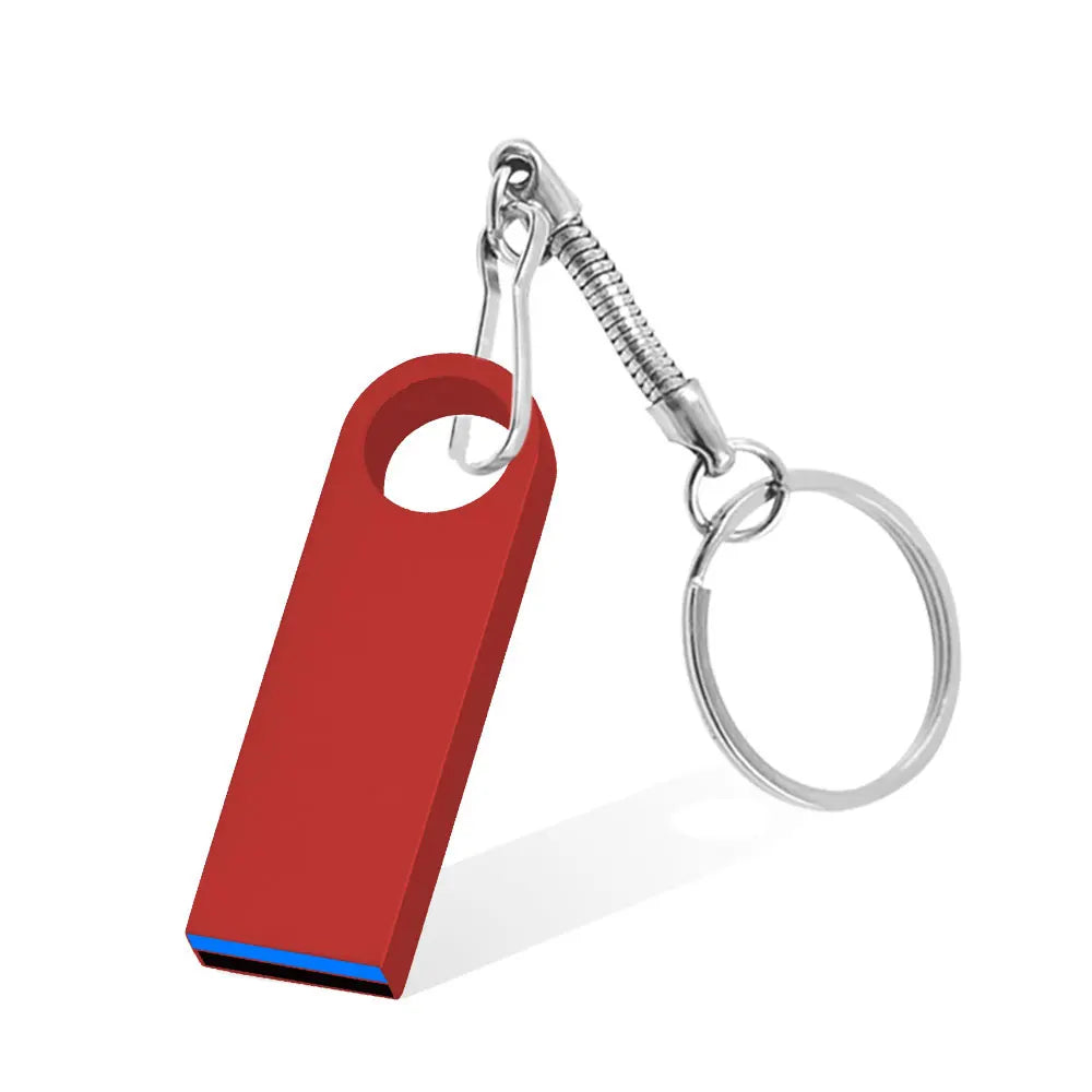 Hot Sale Metal Key Chain 3.0 USB Flash Drive 128GB Pen Drive 8GB 16GB 32GB 64GB Memory U Stick 3. 0 High Speed Pendrive