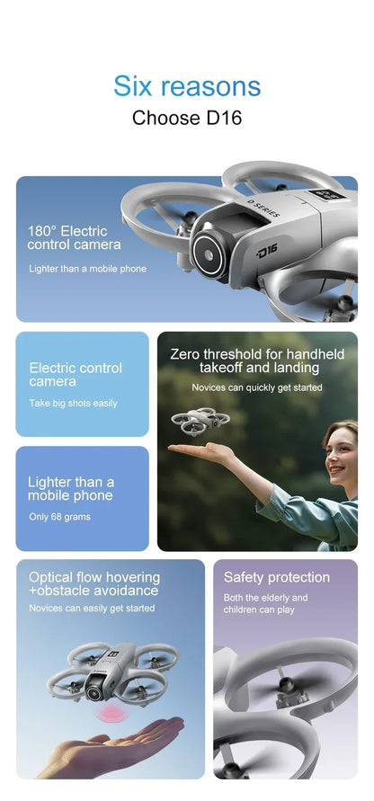 Lenovo D16 GPS Drone 8K Aerial HD Professional Dual-camera Helicopter Optical Flow Positioning Avoidance Brushless Power Drone