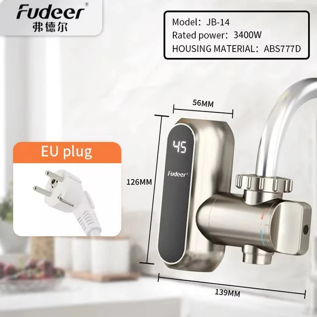 Fudeer Electric Water Heater Kitchen Faucet Connector Instant Hot Water Tap Adapter 220V Water Heater Bathroom Accessories
