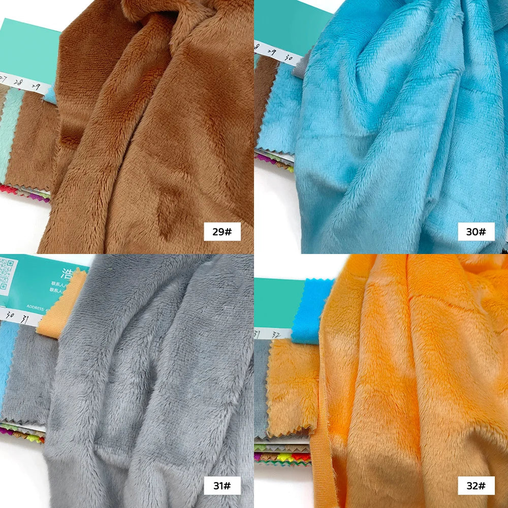 45x50cm 34~66# Plush Fabric For Sewing 5mm Pile Length 100 Polyester Hair Material For Popular Cotton Dolls DIY Handmade Fabric