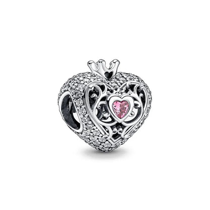 Hot Selling 925 Silver Pink Cake, Dog Paw, Luggage, Cup Bead Pendant Suitable for European Original Bracelet DIY Exquisite Jewelry