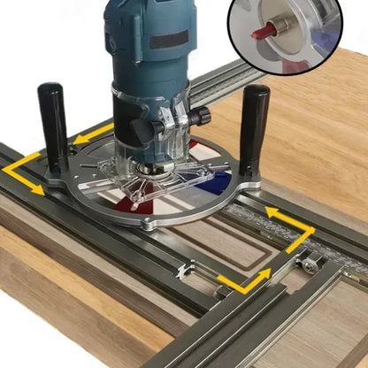 Trimming Machine Milling Groove Engraving Guide Rail Multi-functional Adjustable Backing Auxiliary Guide Bracket Woodworking Tool