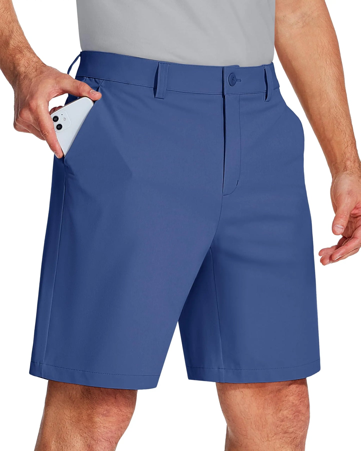 Golf Quick Dry Shorts, Men Stretch Lightweight Dress, Work Casual Shorts with 4 Pockets, Flat Front Hiking Shorts, TACVASEN