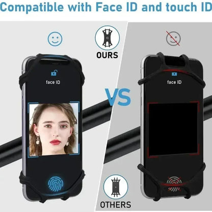 VIKEFON 360 Rotatable Mobile Phone Bicycle Holder Bike Safe Bracket Silicone Support Silicone Pull Type For All Phone Stand