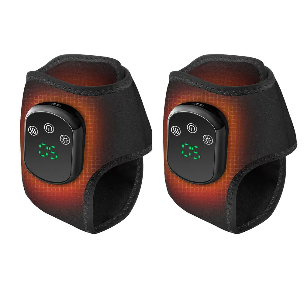 Electric Foot Massager Vibration Relaxation Ankle Massager Warm Hot Compress Ankle Brace Joint Sprain Support Ankle Protection
