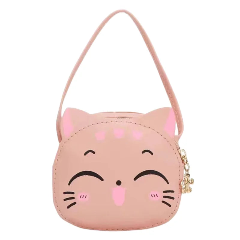 Cartoon Kids Bag, Fashion Cute Cat Crossbody Bag, Coin Wallet Lovely Hand Bags for Boys and Girls, Mini Shoulder Bags
