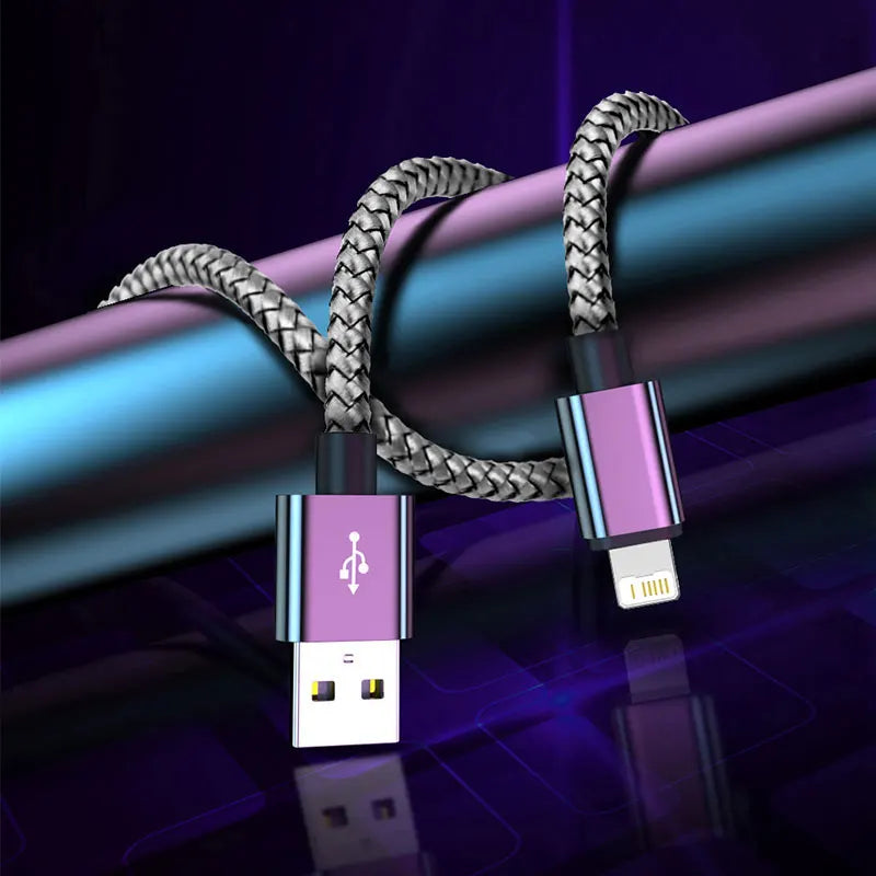 20cm 1m 2m 3m USB Cable Charger For iPhone 13 12 11 Pro XS MAX X 8 7 6S 6 Plus 5 iPad Fast Charging Original Long Wire Data Cord