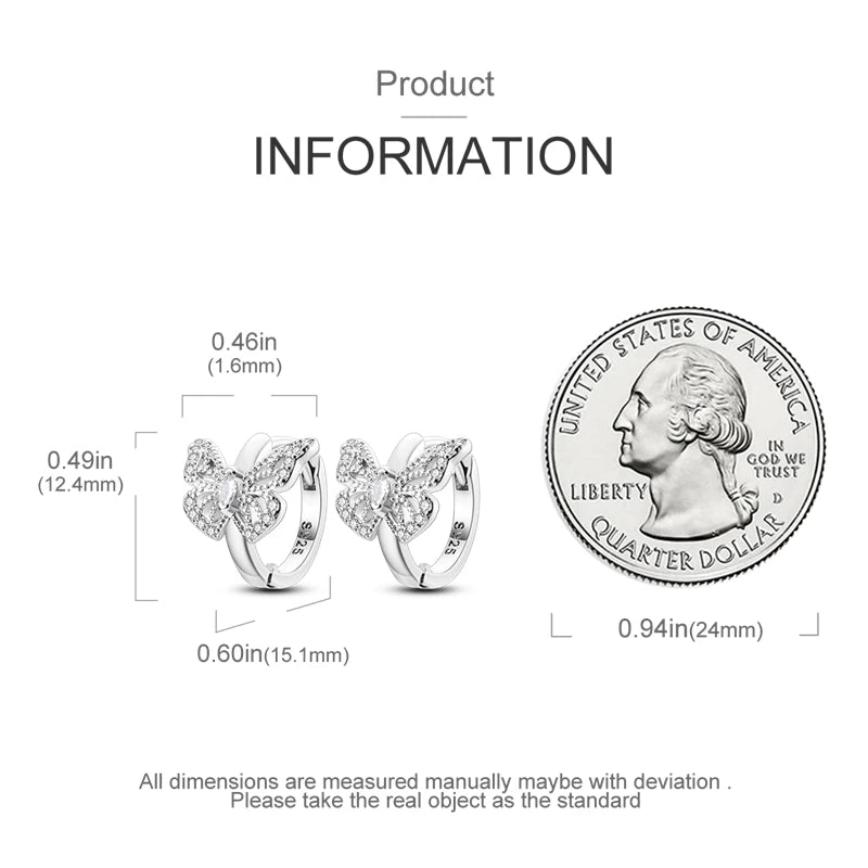 925 Sterling Silver Colored Zirconium Stars Hoop Earrings For Women Jewelry, Anniversary WeddingMaking Jewelry Gift