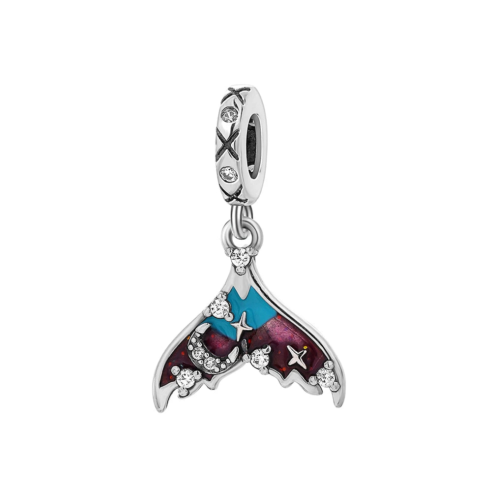 New 925 Silver Octopus crab Charm Bead Sea turtle starfish Seahorse dolphin Pendant Fit Original Bracelet Women DIY Jewelry Gift
