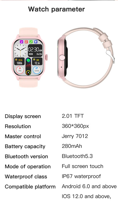 Smart Watch, Android Gift, Bluetooth Call Smartwatch, Touch Dial, Music, Fitness Tracker, Sports Watches, LEMFO LT10