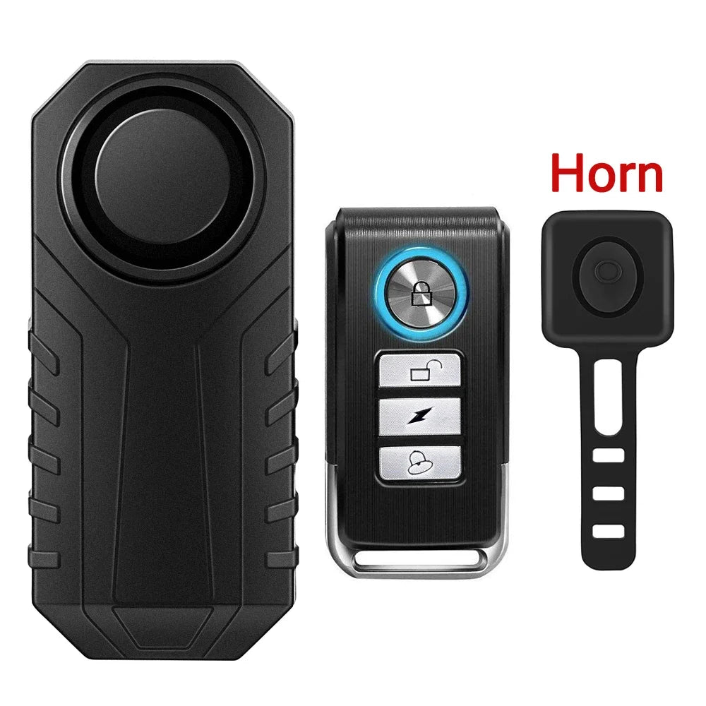 Extractme Motorcycle Burglar Alarm with Remote Control 113dB Wireless Waterproof Car Electric Bicycle Security Anti-Lost Alarm
