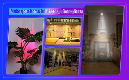 Battery Operated Spotlights, Indoor LED Wireless Spotlight, Indoor 13 Color Uplights with Rotatable Light Head, Stick-on Wall Hallway