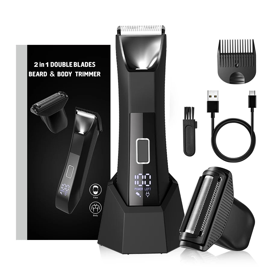 Professional Body Hair Trimmer, Groin&Body Manscape Trimmer For Men, Electric Ball Shaver Groomer, Pubic Grooming Clipper Male R