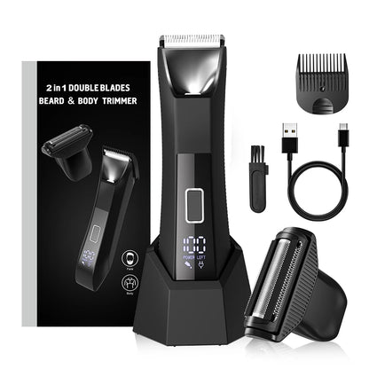 Professional Body Hair Trimmer, Groin&Body Manscape Trimmer For Men, Electric Ball Shaver Groomer, Pubic Grooming Clipper Male R