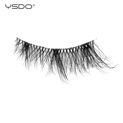 YSDO 5/10 Pairs Half Lashes Cat Eyelashes Soft Natural Clear Band False Lashes Natural Wispy Faux 3d Mink Eyelashes Makeup Tools