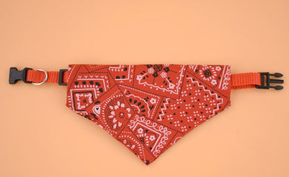 Pet Triangle Scarf, Cat Dog Saliva Towel, Printed Pets Dog Collar, Adjustable Strap, Kitten Puppy Saliva Neckerchief, Pet Supplies
