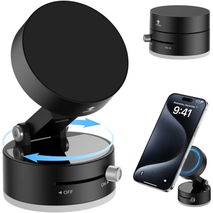 Magnetic Suction Phone Holder Upgraded 360° Adjustable Suction Cup Car Phone Mount Hands-Free Cell Phone Holder for Car/Gym