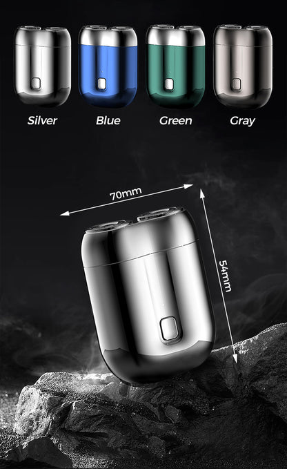 Mini Double Head Electric Shave Magnetic Suction Men's USB Rechargeable Portable Waterproof Shaver