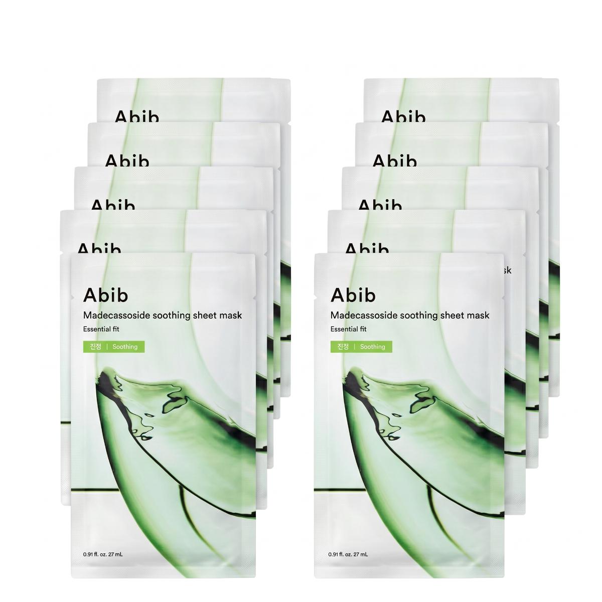 Abib Madecassoside Soothing Sheet Mask Essential Fit (10 Sheets)