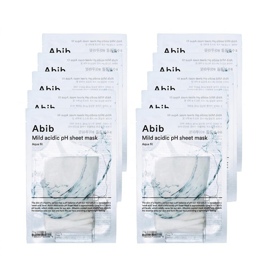 Mascarilla facial de tela de Abib de pH ligeramente ácido Aqua Fit (10 unidades)