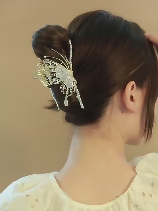 New Fashion Fine Luxury Metal Butterfly Elegant Hairpin for Women Girl Hair Accessories Headdress Wholesale