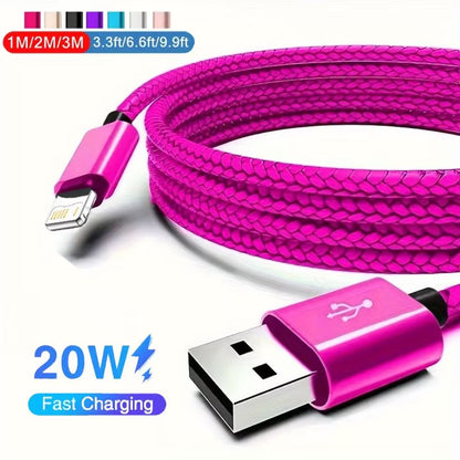 20cm 1m 2m 3m USB Cable Charger For iPhone 13 12 11 Pro XS MAX X 8 7 6S 6 Plus 5 iPad Fast Charging Original Long Wire Data Cord