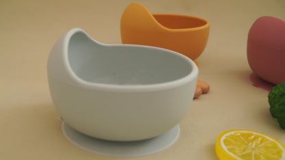 Mamaplan 3PCS Baby Silicone Feeding Set Toddler Suction Bowl Feeding Training Spoon Fork Baby Dishes Plate Baby Accessories