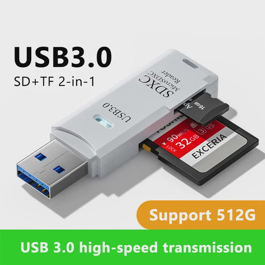 2-in-1 Card Reader USB 3.0/2.0 SD TF Card Memory Reader High-Speed Card Reader for PC Laptop Accessories SD Card Adapter