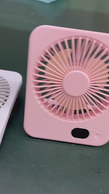 Mini Portable Fan USB Desk Fan Foldable Table Fans with 5 Speeds Powerful Wind Rechargeable Wall Mounted Fan Small Camping Fans