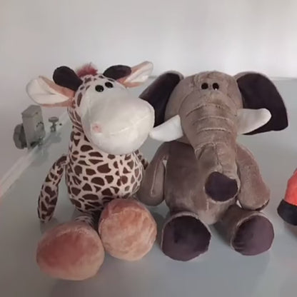 Stuffed Plush Animal Toys Soft Dolls Jungle Lion Elephant Tiger Dog Fox Monkey Deer Children Gift Kawaii Baby Kids Hobby Toys