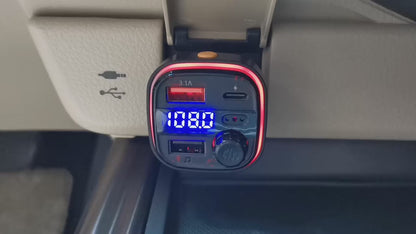 Car MP3 Player FM Transmitter Car Charger Type C Bluetooth 5.0 Handsfree Bluetooth Calling Super Quick Charge Adapter for Car