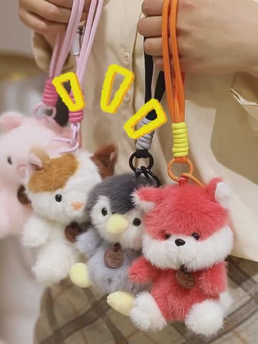 12 Styles Aroma Cartoon Animal Plush Pendants Fox Panda Sloth Piggy Dinosaur Toys Cute Keychain Pendant Bags Decor Car Interior