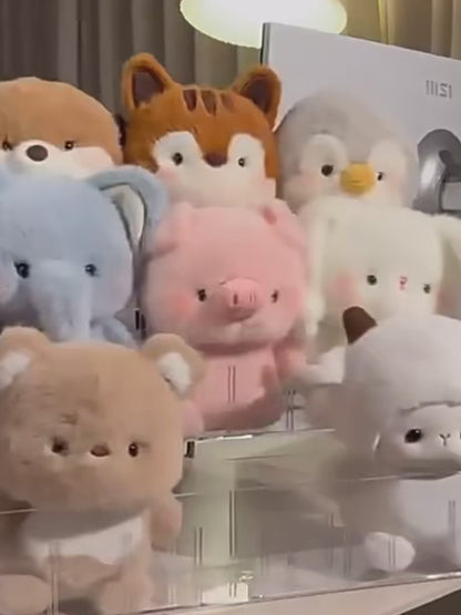 Comfort Plush Toy Rabbit Cat Elephant Doll Small Ornaments Doll New Kawaii Soft Animal Series Plush Toy Birth Gift Home Decor