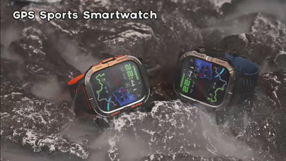 2026 New Outdoor Military Men's Smartwatch Is Equipped With GPS LED Lighting, A Compass, Wireless Communication, IP68 Waterproof