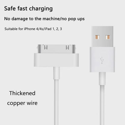 30 Pin Cord Adapter Accessories Nano Touch Charging Data Cable USB Charger for iPhone 4 4s iPad 1 2 3 iPod